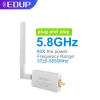 EDUP 5.8GHz Wifi Extender 4W Drone Wifi Signal Booster Wifi Amplifier Detachable Antenna Long Range Repeater Wireless Adapter