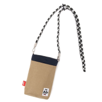 CHUMS Rope Shoulder Pouch Sweat Nylon隨身肩背包-卡其色/黑-CH603617N016