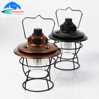 Anyhike-Portable Tungsten Filament Lamp, USB Rechargeable, Retro Miner's Lamp with Adjustable Brightness, Outdoor Camping