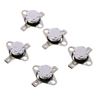 5pcs Normally Closed Temperature Switch Portable Snap Disc N.C Adjust Temperature Controller KSD301 120°C/248°F Thermostat