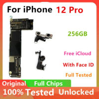 For IPhone 12 Pro Motherboard Clean Icloud with/without Face ID Main Logic Board Free ICloud Support IOS Update 128GB 256GB 512G