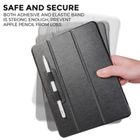 Pen Case Capacitor Pen Adhesive PU Leather Tablet Pencil Holder Sleeve Compatible Tablet for iPad 10 Apple Pencil 1 2