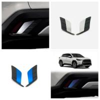 For Toyota Corolla CROSS 2020 2021 2022 2023 Rear Bumper Foglight Lamp Frame Cover Trim Protector Sticker Car Styling Accessory