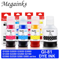 For GI-81 Dye ink Kit for Canon G1020 G2020 G3020 G3060 G1220 G2260 G3260 G2160 G3560 G2520 G580 G680 G1520 G2520 G3520 printer