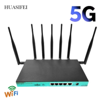 HUASIFEI 5G Router Dual Band Gigabit Router Wireless WiFi 1200Mpbs 4G Industrial Router 256MB M.2 Port SIM Slot WG1608