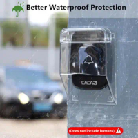 Waterproof Cover For Wireless Doorbell Door Bell Ring Five-layer Chime Button Cover Home Use Outdoor Transmitter Chime Supplies