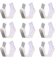9 Pairs Mens Soccer Socks With Grips Pads Non Slip Football Basketball Sports Training Cushioned Ath