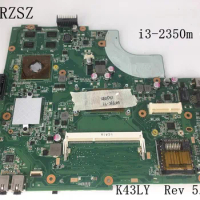 Original For ASUS K43LY Laptop motherboard REV 5.0 SR0DQ i3-2350m CPU Test all functions 100%