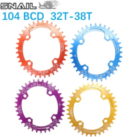 SNAIL Chainring 104BCD Oval 32T 34T 36T 38T Tooth MTB Mountain Bike Bicycle Chain Ring Tooth Plate Chainwheel 104 BCD