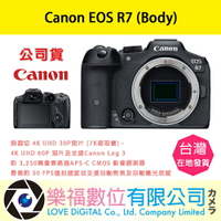 樂福數位 Canon EOS R7 Body 公司貨 單機身 預購 鏡組 鏡頭 新春優惠 全片幅 龍年 喜送佳禮