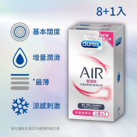 【Durex杜蕾斯】 AIR輕薄幻隱激潮裝保險套8+1入