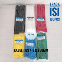 CabelTie 4.8 x 250mm (25cm) Kabel Ties Warna Merah Biru Kuning Hijau Putih Hitam PROMO TERMURAH Cabe