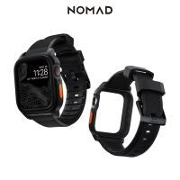 美國NOMAD Apple Watch 不鏽鋼DLC保護殼 X FKM錶帶組