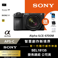 【Sony索尼】APS-C 數位相機 ILCE-6700M A6700 SEL18135 變焦鏡組 (公司貨 保固18+6個月)