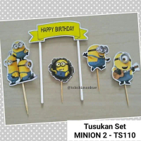 TS 110 - Hiasan Tusukan Kue Cake Topper Minion