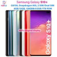 Samsung Galaxy S10+ G9750 128GB/512GB/1TB ROM 8GB/12GB RAM S10 Plus Dual SIM Octa Core 6.4" 16MP LTE Original Android Cell Phone