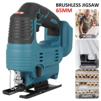 Brushless Electric Jigsaw 900W Cordless Jig Saw with 3 Variable Speed Adjustable Woodworking Power Tools For Makita 18V Battery