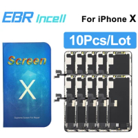 10 Pcs For iPhone X LCD Display Replacement Digitizer Assembly For iPhone 10 LCD Screen With 3D Touch Support Repair True Tone