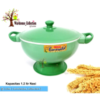 TERLARIS!!!! CETING NASI TAHAN PANAS/TEMPAT NASI MODEL THERMOS KHAISHA EMERALD