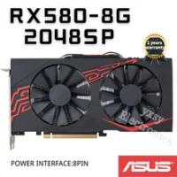 RX 580 8G 2048SP Graphics Cards 256Bit GDDR5 HDMI-Compatible VGA DVI GPU RX580 8GB Video Card
