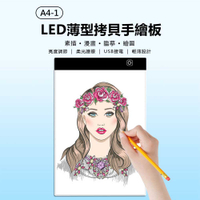 A4-1 LED薄型拷貝手繪板 素描板 漫畫 臨摹板 三檔亮度 USB接電 輕薄設計