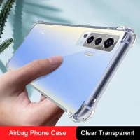 Coque Transparent Phone Case for VIVO X50 Pro Plus Lite X51 X50Lite X50Pro X50E 5G Airbag Shockproof Silicone VIVOX50 Back Cover