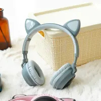 Ataru Headphone Bluetooth Cat Bt028c - Abu-abu