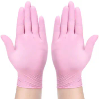 9 inch 100pcs Disposable Flexible Tattoo Nitrile Gloves guantes de nitrilo powder free Nitrile Disposable Gloves