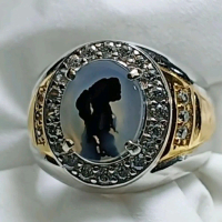 Kolektor Item - Batu Akik Kristal Gambar Semar 1610 - Dendrite Kristal. Bukan Batu Blue Sapphire Cey