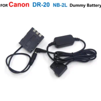 D-TAP Dtap 12-24V Step-Down Power Cable+DR-20 DC Coupler NB-2L Fake Battery ACK-DC20 For Canon PowerShot G9 S40 S45 S50 S55 S60