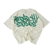 Hierarchy Studios - Graffiti Wide Logo Oversized T-Shirt White White L