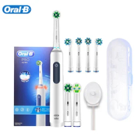 Oral B Electric Toothbrush Pro4 Ultra 3D Sonic Rotary Cleaning and Whitening Teeth 4 Modes Smart Sensor Rechargeable Tooth Brush