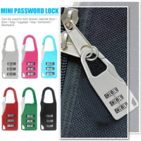 Bags Baggage Door Padlock 3 Dial Digit Combination Secret Safe Code Password Locks Bookbags Anti-theft Backpack Zipper Padlock