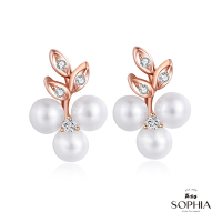 SOPHIA 蘇菲亞珠寶 - 清麗珍珠 14RK 鑽石珍珠耳環