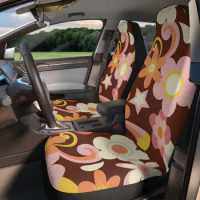 Flower Power Hippie Car Seat Covers Vintage Inspired Car Seat Accessory Retro Mod Car Decor Vehicle Hippie Van Seat Cover Car Gi