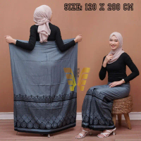 sarung batik santriwati / sarung batik wanita / sarung motif toraja Hitam Katun Lembut Printing