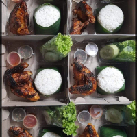 Paket Nasi Box Ayam Bakar Komplit
