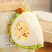 Peelable Durian Pillow Plush Toy Detachable Doll Creative Stress Relief Plushie Birthday Christmas G