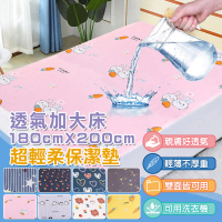 【TENGYUE】可機洗防水透氣保潔墊-加大180x200cm(尿布墊 生理墊 產褥墊 寵物墊 看護墊)