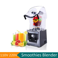 Smoothie Machine Commercial Intelligent Electric Blender Food Processor Multi-Function Ice Blender Low Noise Shaved Ice Machine