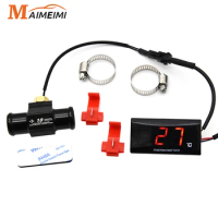 Motorcycle Water Temperature Gauge for Koso Temperature Sensor Mini Temp Meter for XMAX300 CB400 MT 07 09 Sensor Scooter Racing