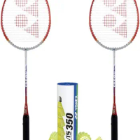 B 350 2 Rackets M350 YM Shuttlecock Badminton Combo Set