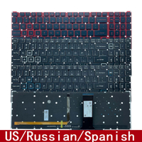 สำหรับ A CER Nitro 5 AN517-51 AN515-43 AN515-54 AN515-55 7 AN715-51 PH315-52 PH315-54แป้นพิมพ์สหรัฐรัสเซียสเปนด้วย RGB