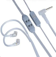 KZ T8 Cable OFC Silver Plated With 8 Level Tuning Switches IEM Earphone Upgrade Kabel MIC