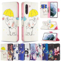 50Pcs/Lot Double-sided Printed Patterns Flip Phone Case For Samsung Galaxy M23 M33 M53 A03 Core A23 A73 A33 A53 M52 TPU Inner