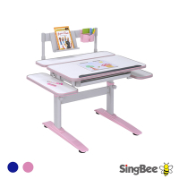 【SingBee 欣美】寬80cm SBD-204 手拉升降雙板桌-含側板 (書桌 兒童書桌 升降桌)