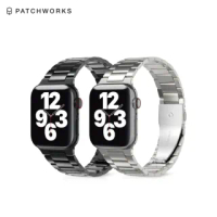 【PATCHWORKS】42/44mm專用 Apple Watch 不鏽鋼錶帶(輕盈結構.抗刮耐磨)