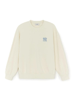 เสื้อสเวตเชิ้ต ยูนิเซ็กส์ Denim Like Monogram Big Lux Sweatshirts รุ่น 3AMTM0754 50CRS สีครีม