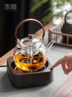 禾陽方雅電陶爐煮茶器玻璃蒸煮茶壺靜音煮茶爐燒水壺茶具煮茶套裝