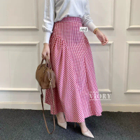 ZOE GINGHAM SKIRT / rok panjang motif / rok Kasual lucu / rok kotak-kotak / rok petite size / korean
